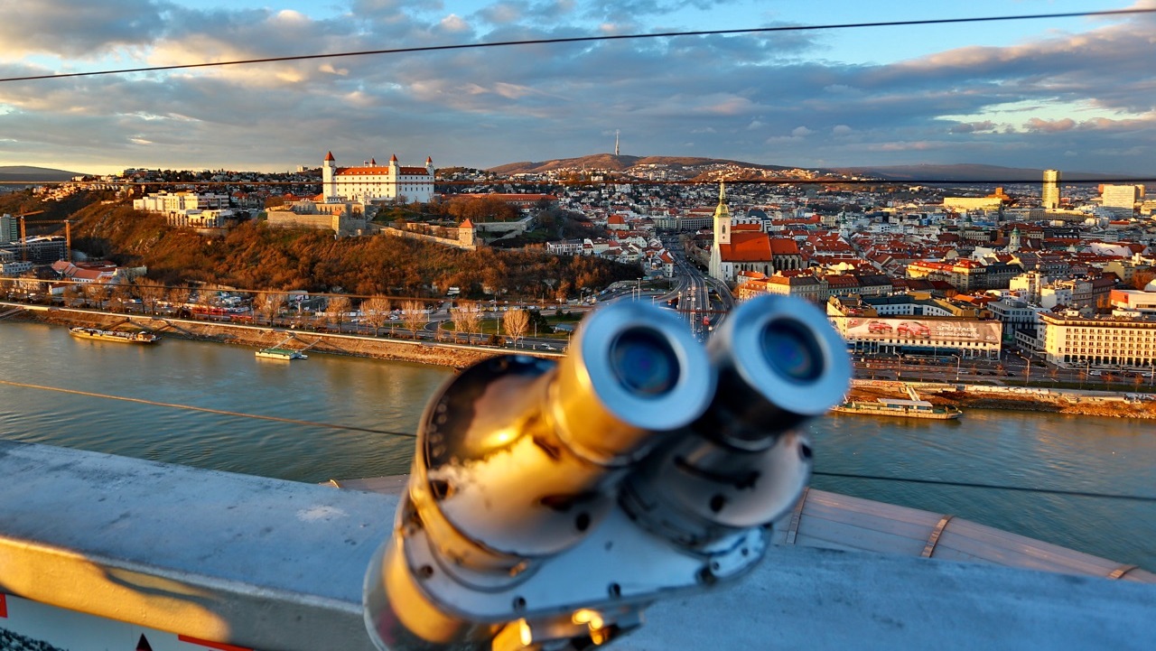 Bratislava castle panoramic view