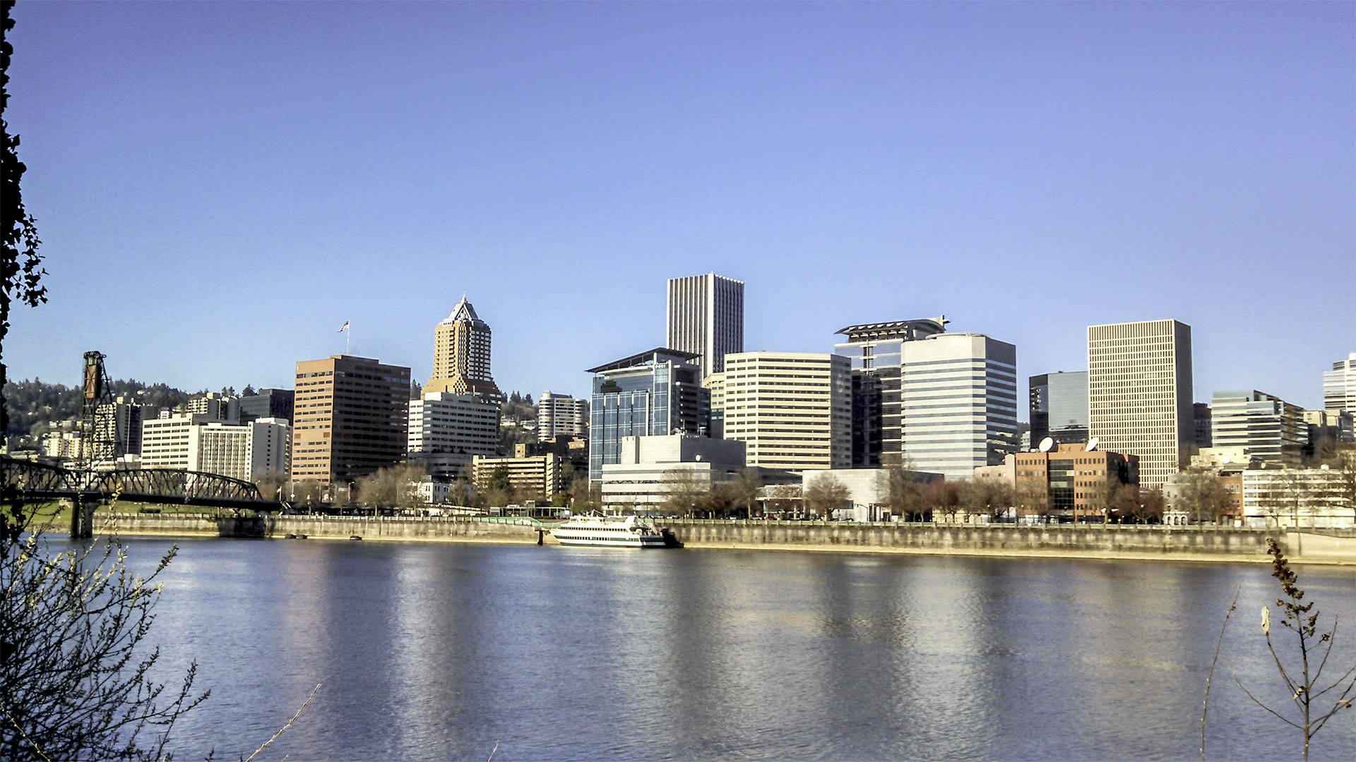 Panoramic sight of Portland city